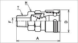 Male screw socket drawing