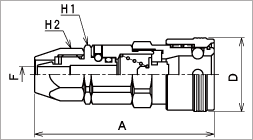 Nut socket with rotary function Drawing